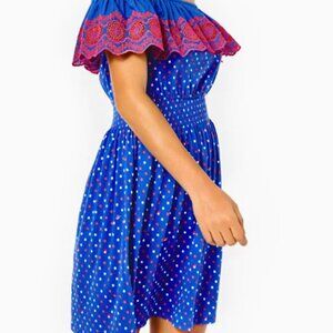 NWT-Lilly Pulitzer Kalama Off-The-Shoulder Smocked Dress